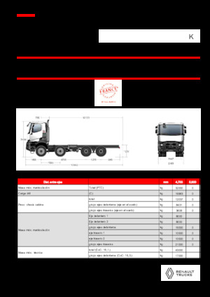 Chasis rígido Renault K P8X8 MEDIUM 13L E6