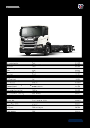 Chasis rígido Scania P 280 B6x2NA