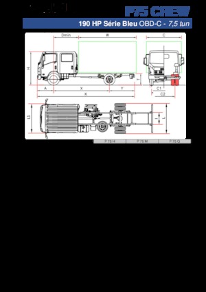 Chasis rígido Isuzu P75 Q Crew