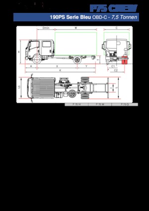 Chasis rígido Isuzu P75 Q Crew