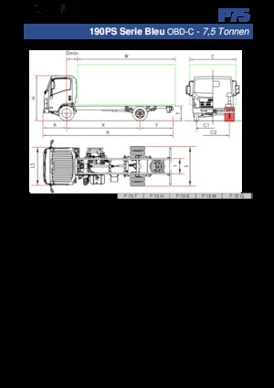Chasis rígido Isuzu P75 Q