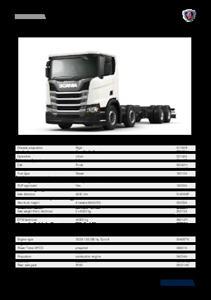 Chasis rígido Scania R 280 B8x2NA