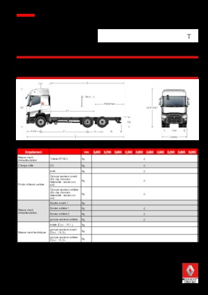 Chasis rígido Renault T 440.24.5 6x2 R LOW E6