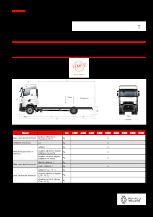 Chasis rígido Renault T HIGH P4X2 LOW 13L E6