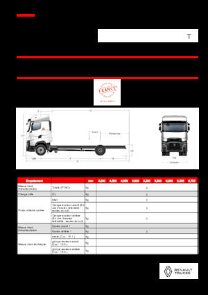 Chasis rígido Renault T HIGH P4X2 LOW 13L E6