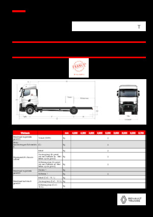 Chasis rígido Renault T HIGH P4X2 LOW 13L E6