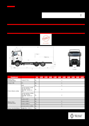 Chasis rígido Renault T HIGH P6X2 LOW 24,5T 13L E6
