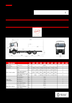 Chasis rígido Renault T P6X2 11L E6