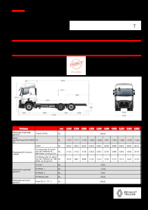 Chasis rígido Renault T P6X2 LOW 26T 13L E6