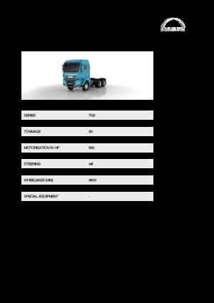 Chasis rígido MAN TGX 33.580 6x4