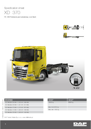 Chasis rígido DAF XD 450 FA Low Deck
