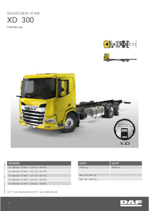 Chasis rígido DAF XD 300 FAN