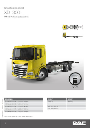 Chasis rígido DAF XD 300 FAN