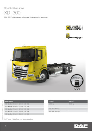 Chasis rígido DAF XD 340 FAR