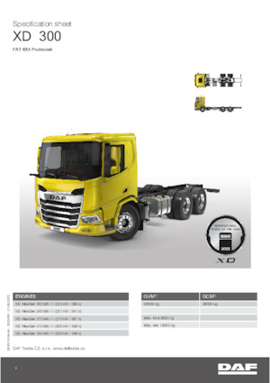 Chasis rígido DAF XD 370 FAT