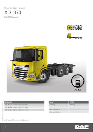 Chasis rígido DAF XD 370 FAQ