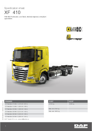 Chasis rígido DAF XF 410 FAS Low Deck