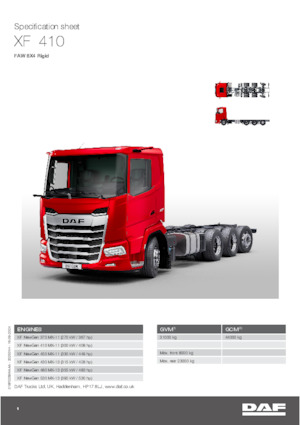 Chasis rígido DAF XF 480 FAW
