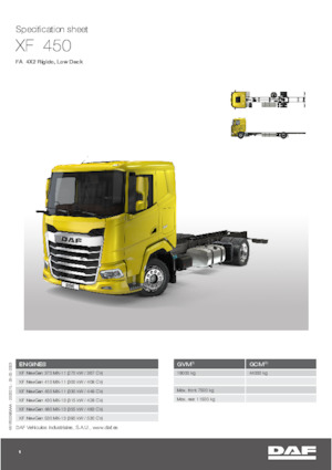 Chasis rígido DAF XF 430 FA Low Deck