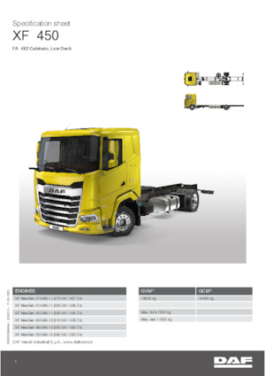 Chasis rígido DAF XF 430 FA Low Deck