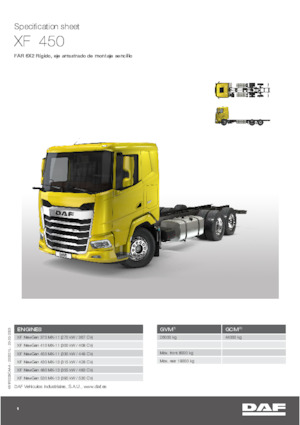 Chasis rígido DAF XF 530 FAR