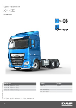 Chasis rígido DAF XF 430 FAT
