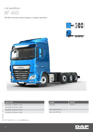 Chasis rígido DAF XF 450 FAK