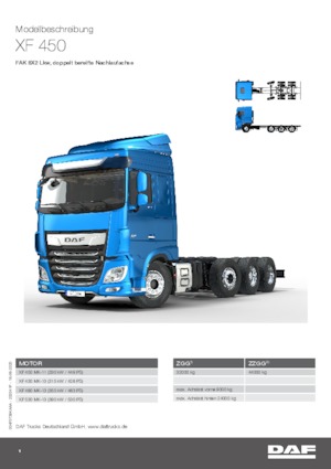 Chasis rígido DAF XF 450 FAK