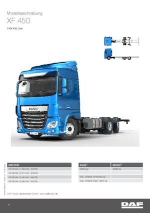 Chasis rígido DAF XF 450 FAN