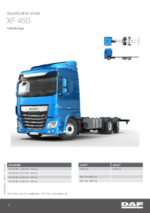 Chasis rígido DAF XF 450 FAN