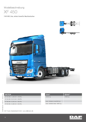 Chasis rígido DAF XF 450 FAR