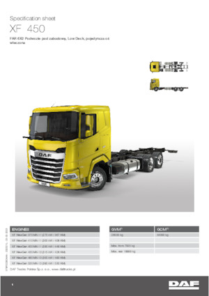 Chasis rígido DAF XF 480 FAR Low Deck