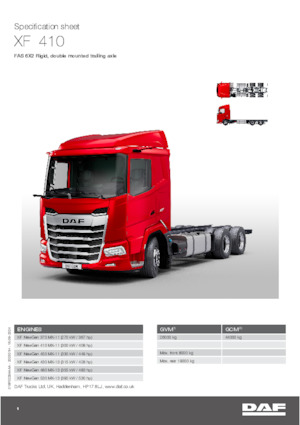 Chasis rígido DAF XF 450 FAS