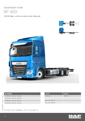 Chasis rígido DAF XF 450 FAS Low Deck