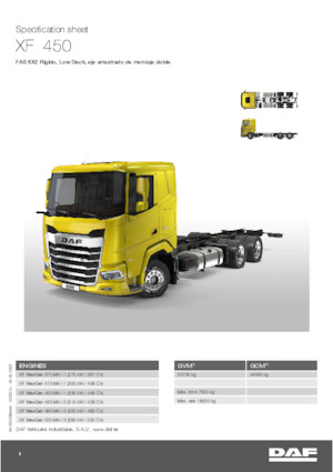 Chasis rígido DAF XF 480 FAS Low Deck