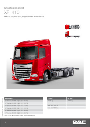 Chasis rígido DAF XF 430 FAS Low Deck