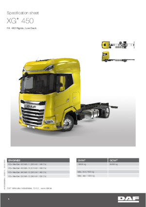 Chasis rígido DAF XG+ 430 FA Low Deck