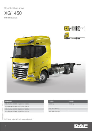 Chasis rígido DAF XG+ 530 FAN