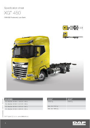 Chasis rígido DAF XG+ 430 FAN Low Deck