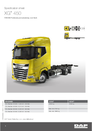 Chasis rígido DAF XG+ 430 FAN Low Deck