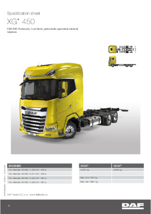 Chasis rígido DAF XG+ 480 FAR Low Deck