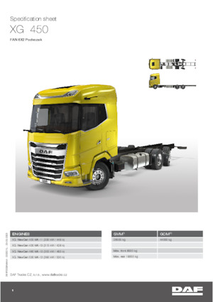 Chasis rígido DAF XG 530 FAN