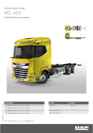 Chasis rígido DAF XG 530 FAN