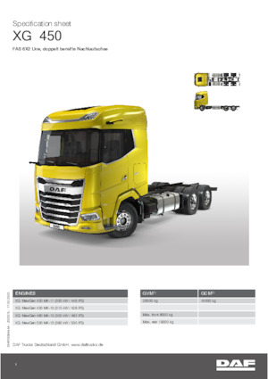 Chasis rígido DAF XG 530 FAS