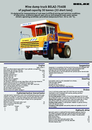Autovolquetes Belaz 7540B