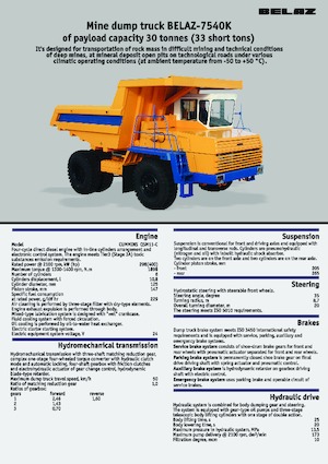 Autovolquetes Belaz 7540K