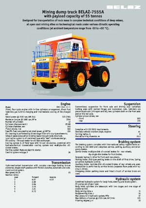 Autovolquetes Belaz 7555A