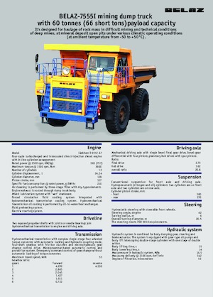 Autovolquetes Belaz 7555I