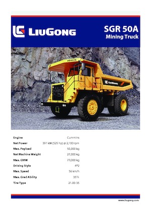 Autovolquetes Liugong SGR50A 