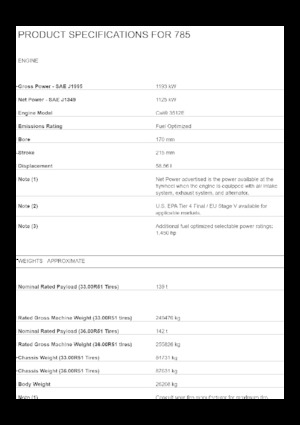 Autovolquetes Caterpillar 785